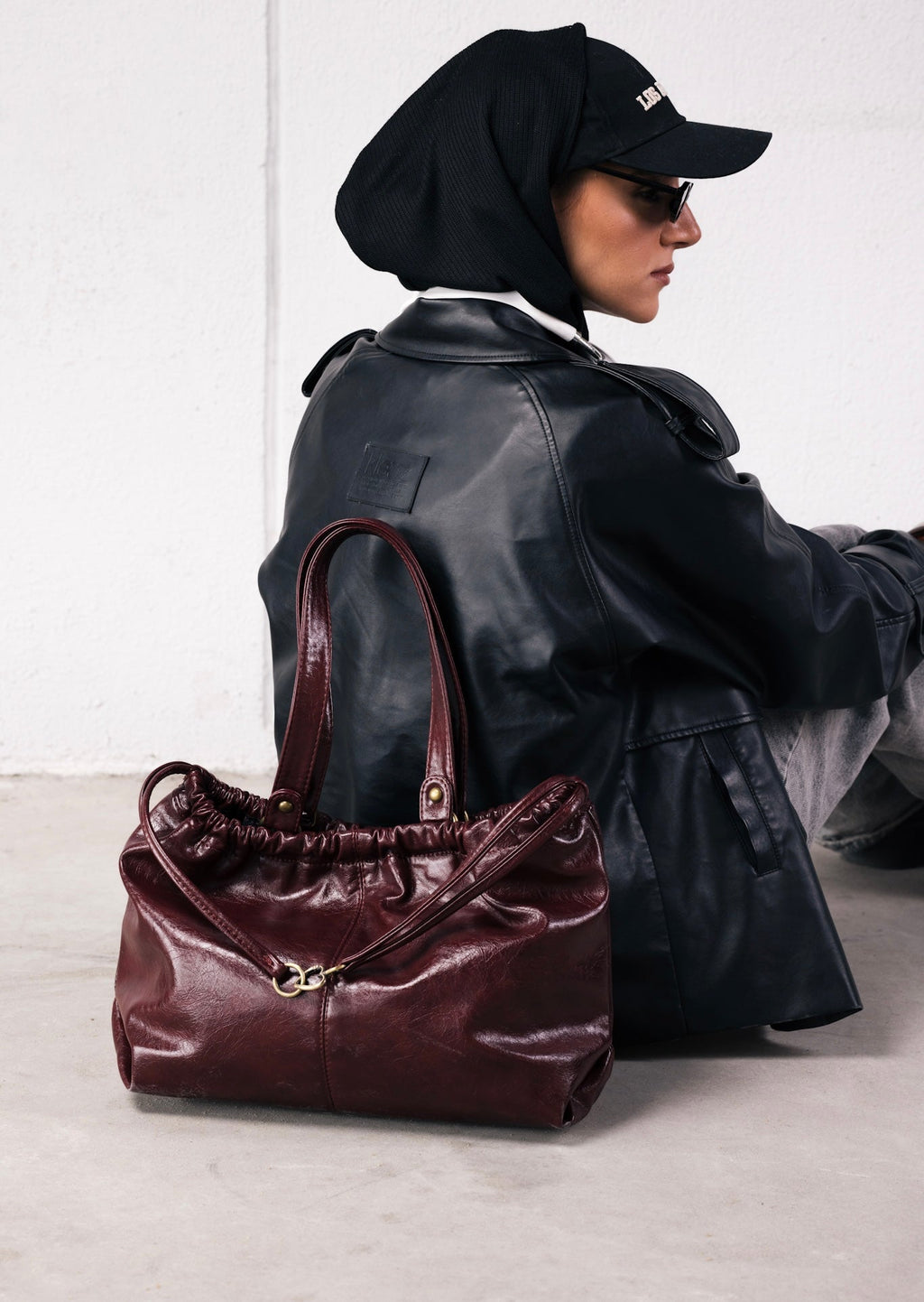 SCRUNCH BAG BURGUNDY