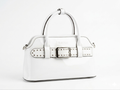 White Studded Buckle Bag