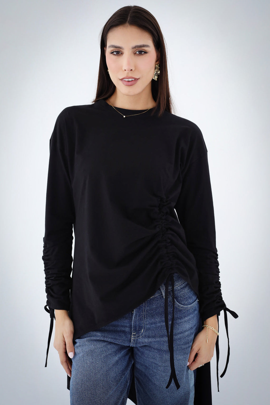 Asymmetric Crushed T-shirt