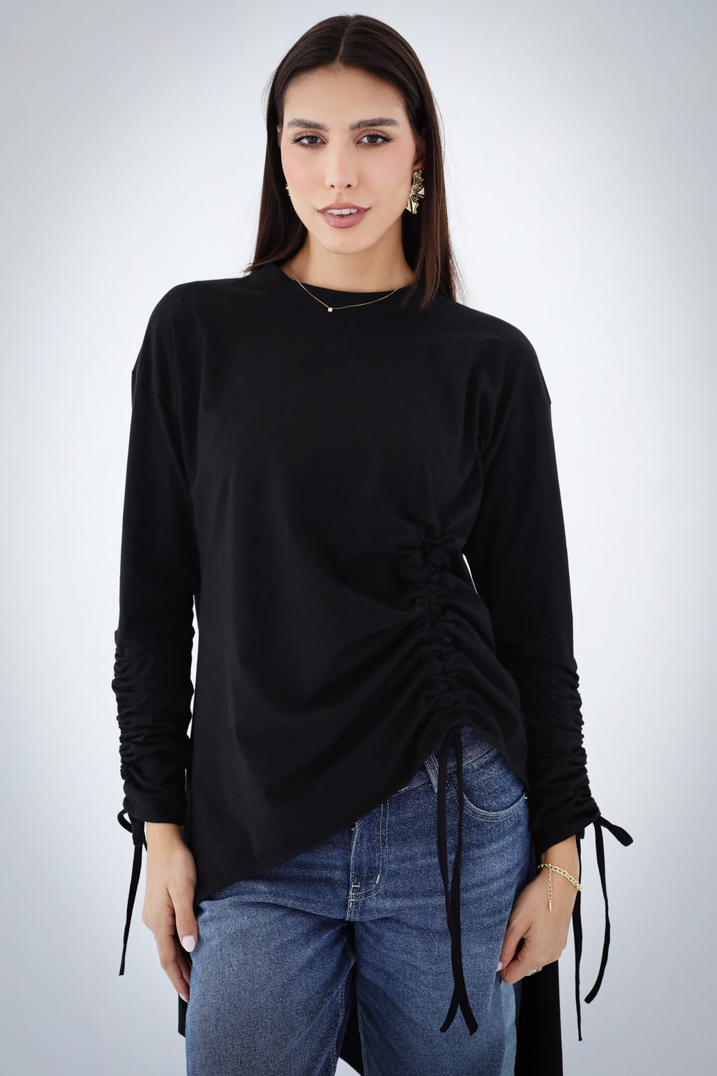 Asymmetric Crushed T-shirt