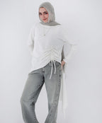 Asymmetric Crushed T-shirt