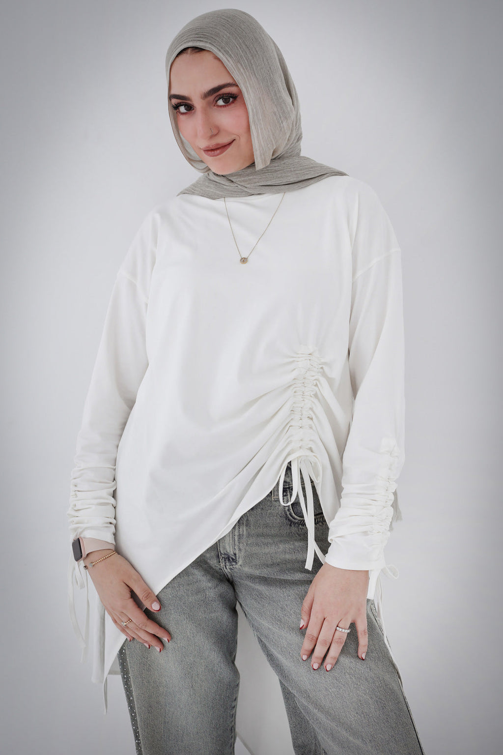 Asymmetric Crushed T-shirt