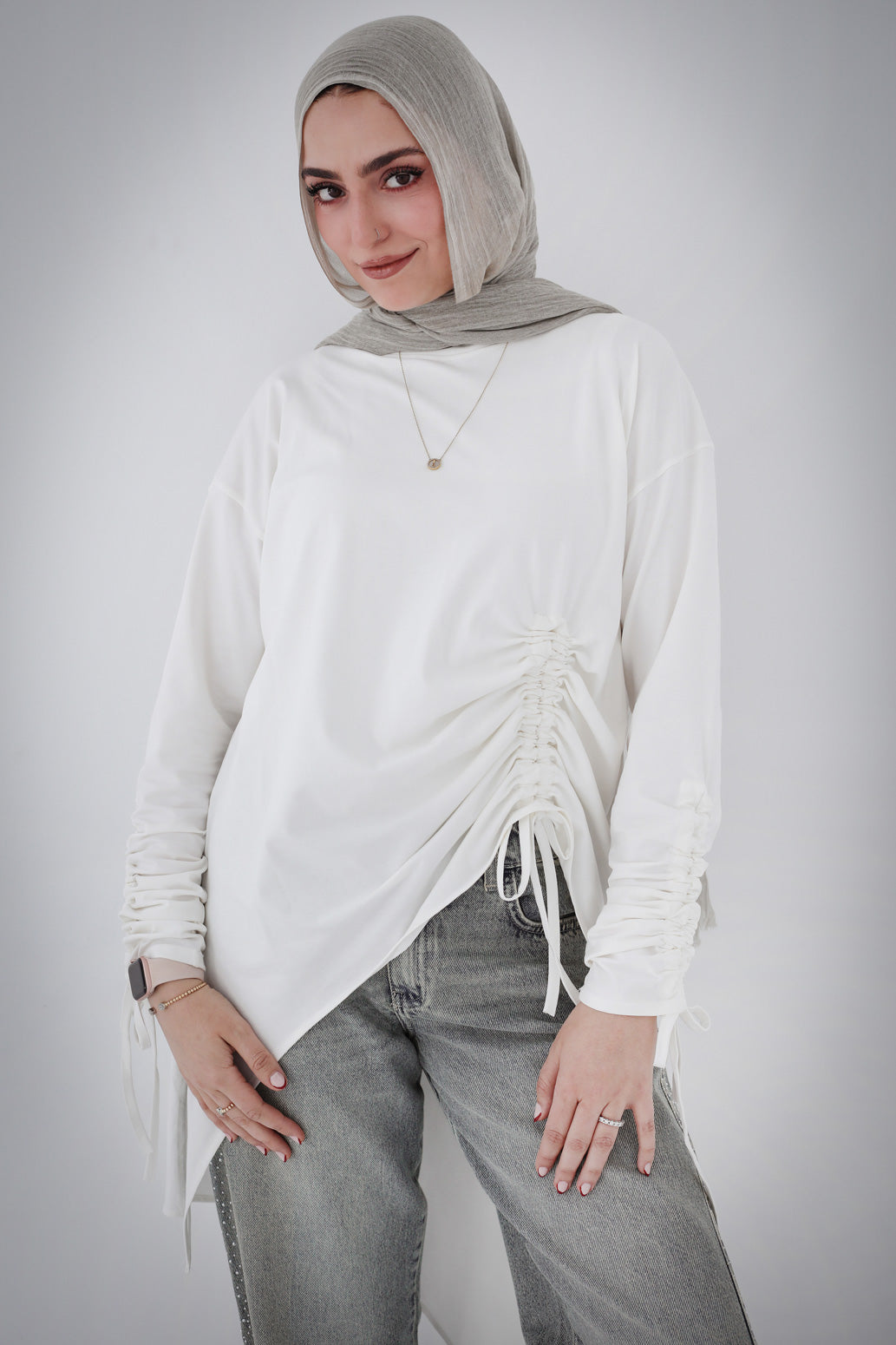 Asymmetric Crushed T-shirt