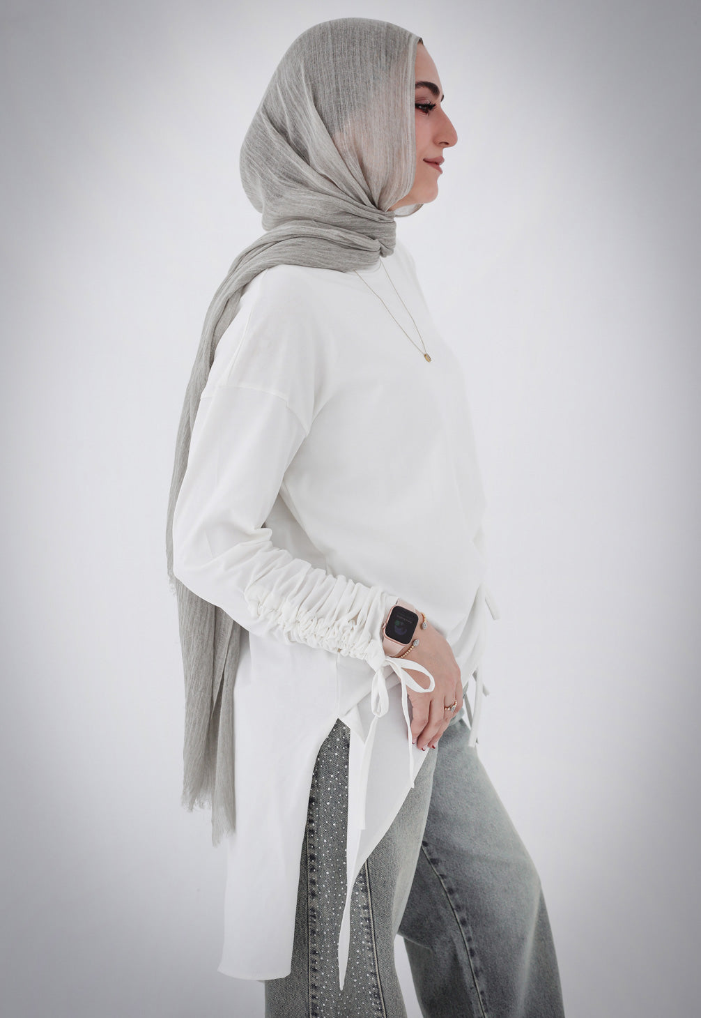 Asymmetric Crushed T-shirt