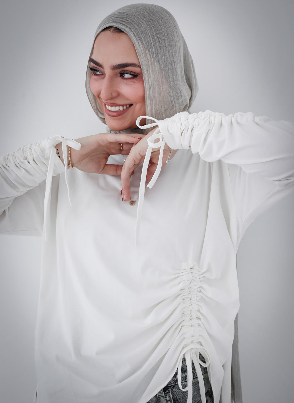 Asymmetric Crushed T-shirt