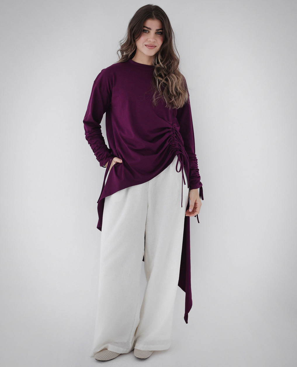 Asymmetric Crushed T-shirt