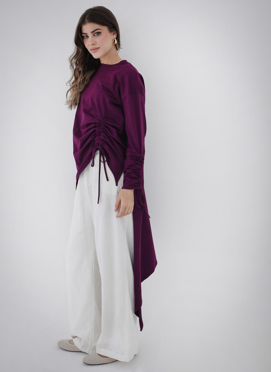 Asymmetric Crushed T-shirt