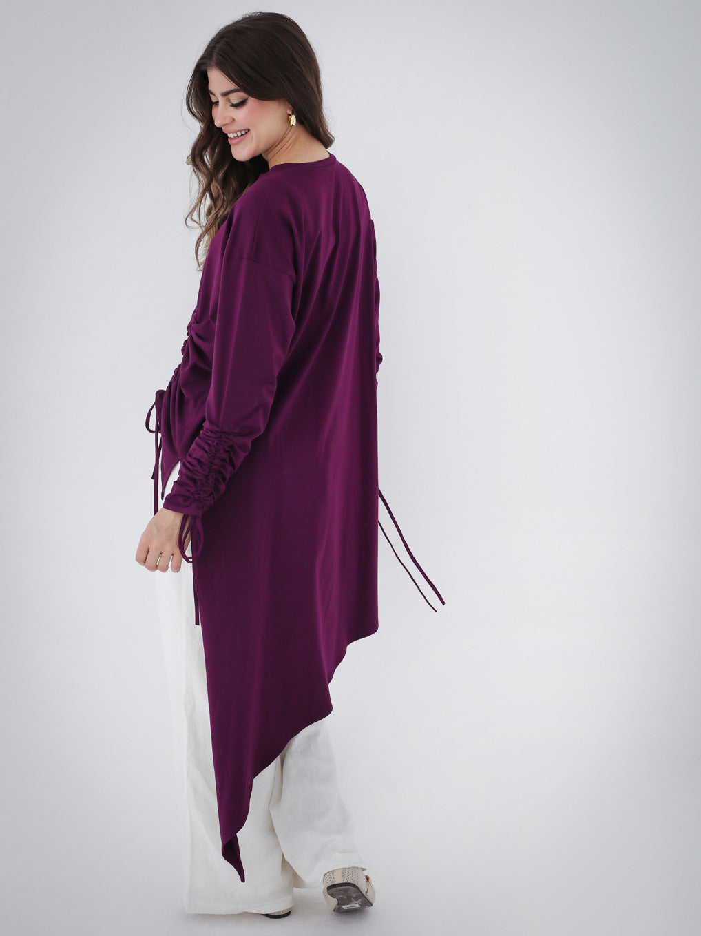 Asymmetric Crushed T-shirt