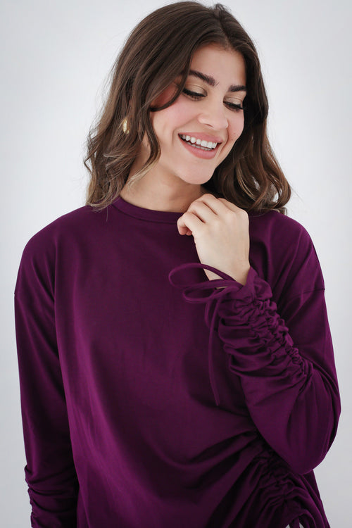 Asymmetric Crushed T-shirt