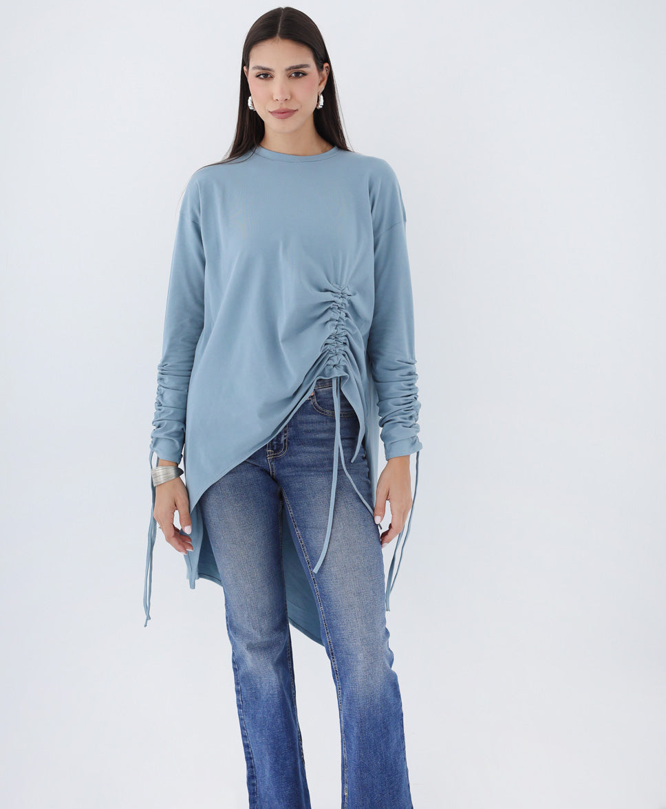 Asymmetric Crushed T-shirt