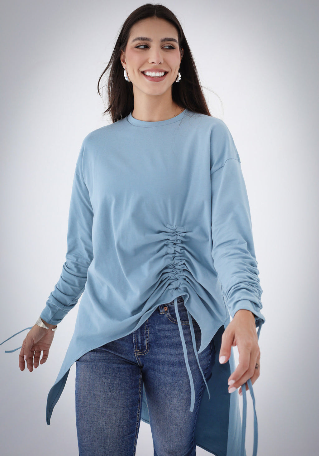 Asymmetric Crushed T-shirt