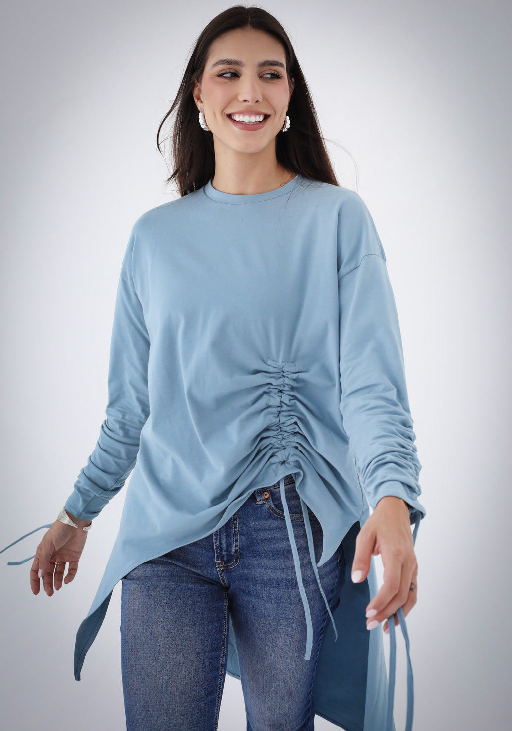 Asymmetric Crushed T-shirt