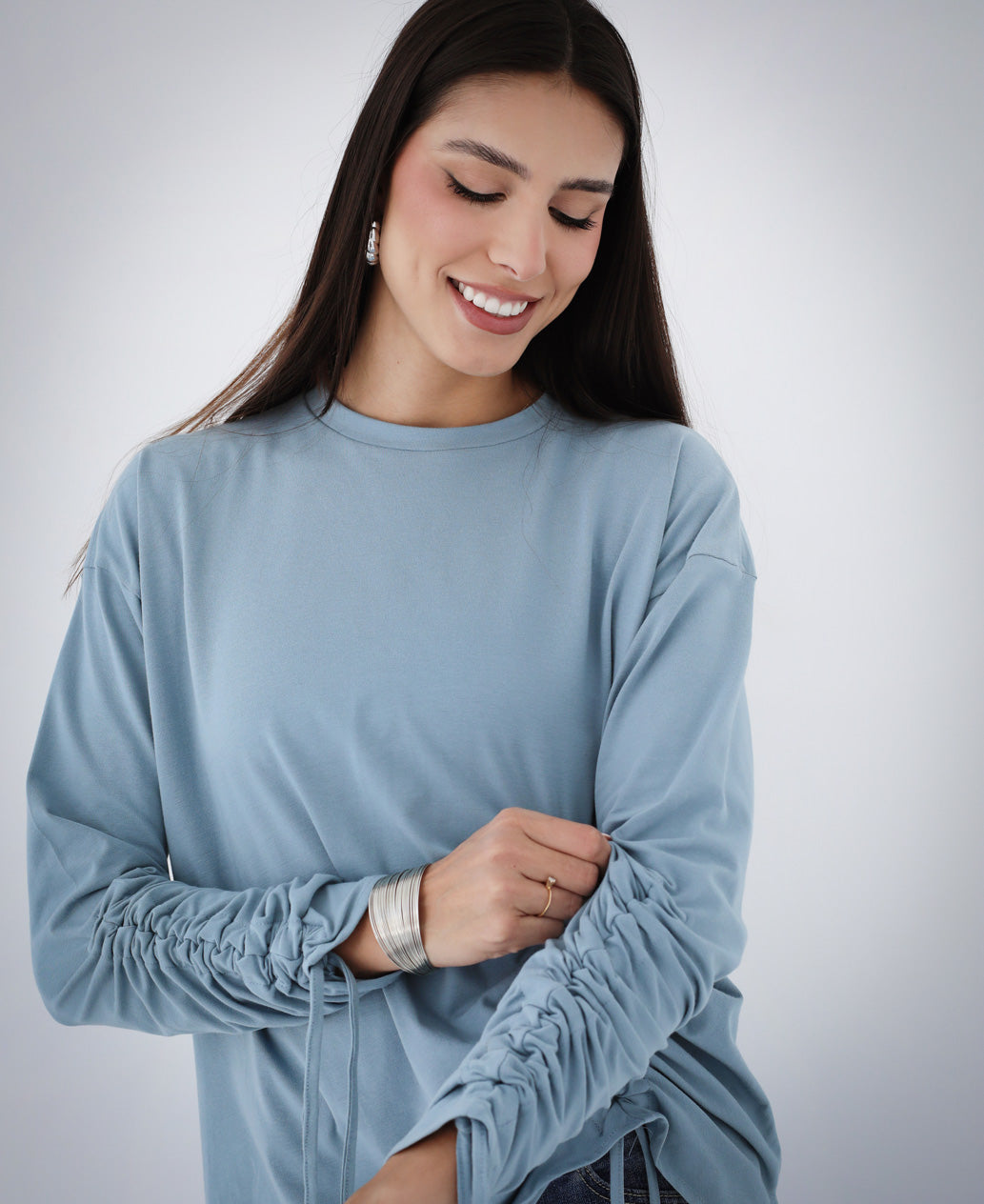 Asymmetric Crushed T-shirt
