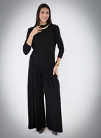 Draped Cotton Set - Black