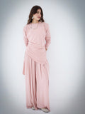 Draped Cotton Set - Baby Pink