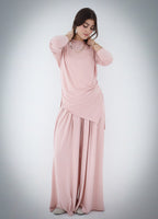 Draped Cotton Set - Baby Pink