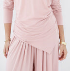 Draped Cotton Set - Baby Pink
