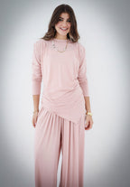 Draped Cotton Set - Baby Pink
