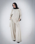 Draped Cotton Set - Beige