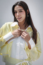 Dual Form Striped Shirt - Yellow