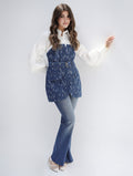 Denim frame corset