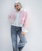 Dual Form Striped Shirt - Pink