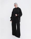 Eyelets linen Set - Black