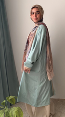 Mint Green Cotton Cardigan