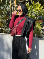 Leather leopard set