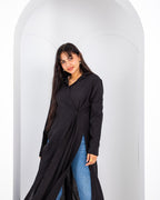 Floral Flow Long Linen shirt