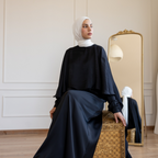 Shiny Lavish Dress in Black 045 Ibriz Abaya