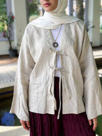 Beige Linen top