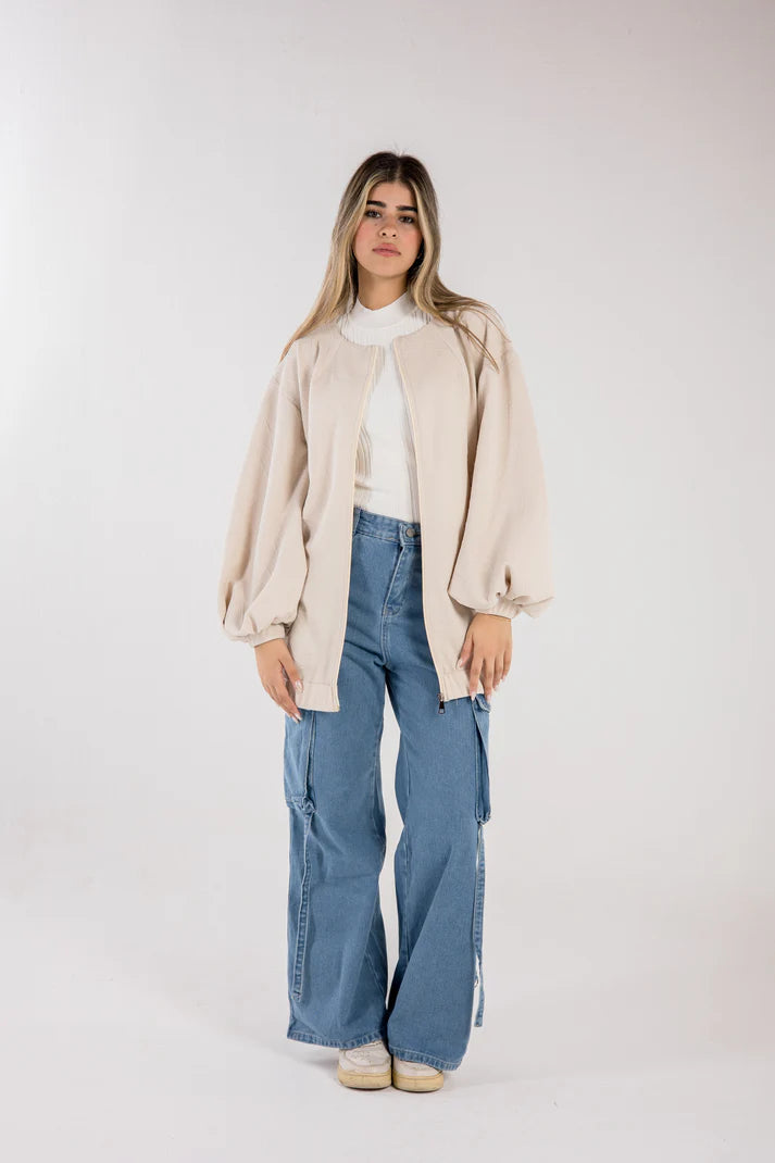 The pocket jacket in beige