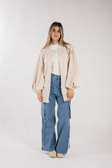 The pocket jacket in beige