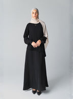 075 - Pleated Black Abaya