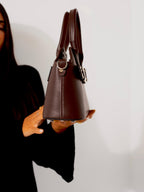 Brown Studded Buckle Bag