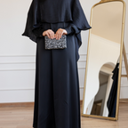 Shiny Lavish Dress in Black 045