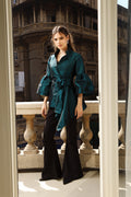 Flowy Draped Jacket - Green
