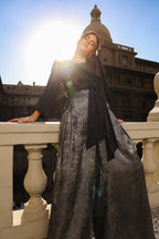 Shimmery wide pants - Dark Silver
