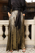 Shimmery wide pants - Gold