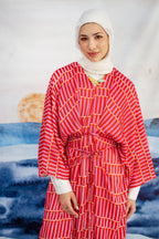 Flamingo wrap Dress