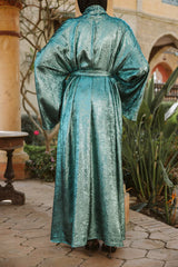 Shimmer kaftan in Aqua blue