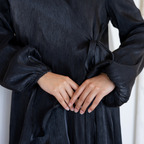 Glimmer Wrap Dress in Black 050