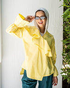 Ruffles chemise in yellow