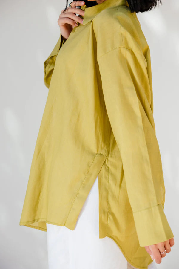 Linen shirt in Lime