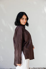 Linen shirt in Brown