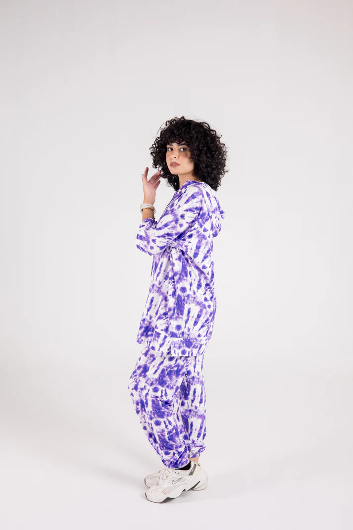 Purple tye-dye set