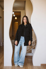 Bubble jacket in black