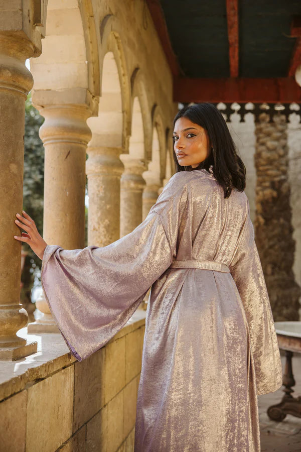 Shimmer kaftan in Lilac