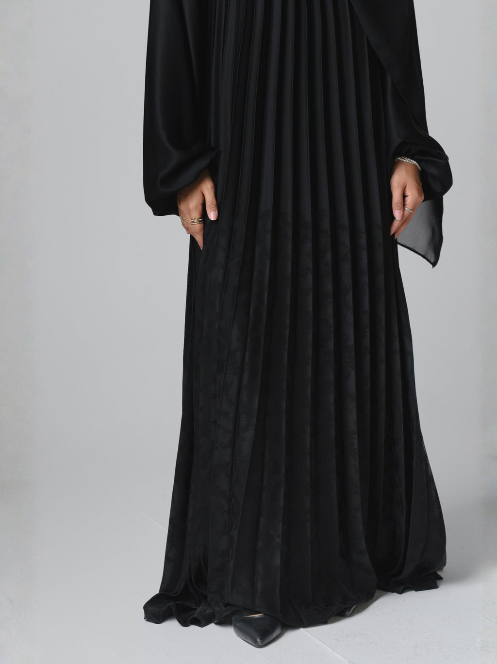 082 - Plissé Jacquard Dress